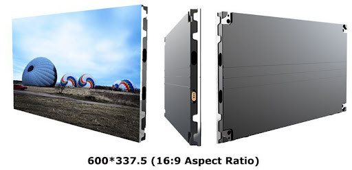 600*337.5mm Painel LED interior HD 4K COB P0.9/P1.25 LED Parede de vídeo para igreja