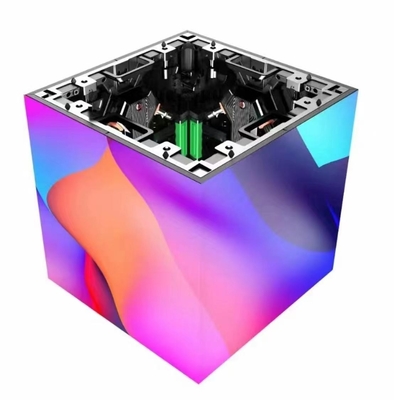 P3.91 Escenário de aluguer de LED Display 500x500mm 3840Hz curva de cubo de vídeo parede